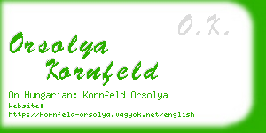 orsolya kornfeld business card